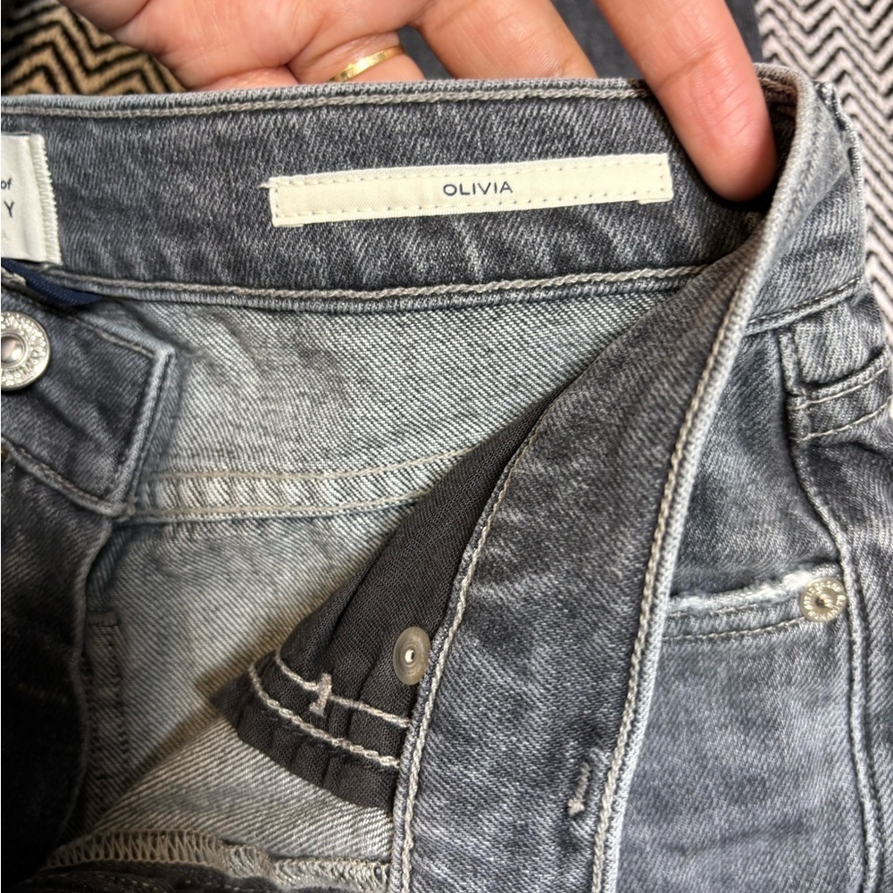Citizens of Humanity | Olivia Crop High Rise Slim Straight Silvermist| Sz 26 - Picture 3 of 10